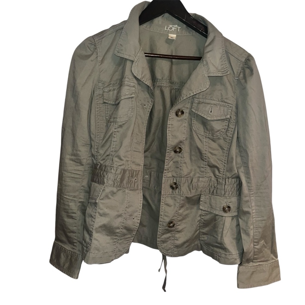Loft Green Utility Jacket Lightweight Structured - image 1